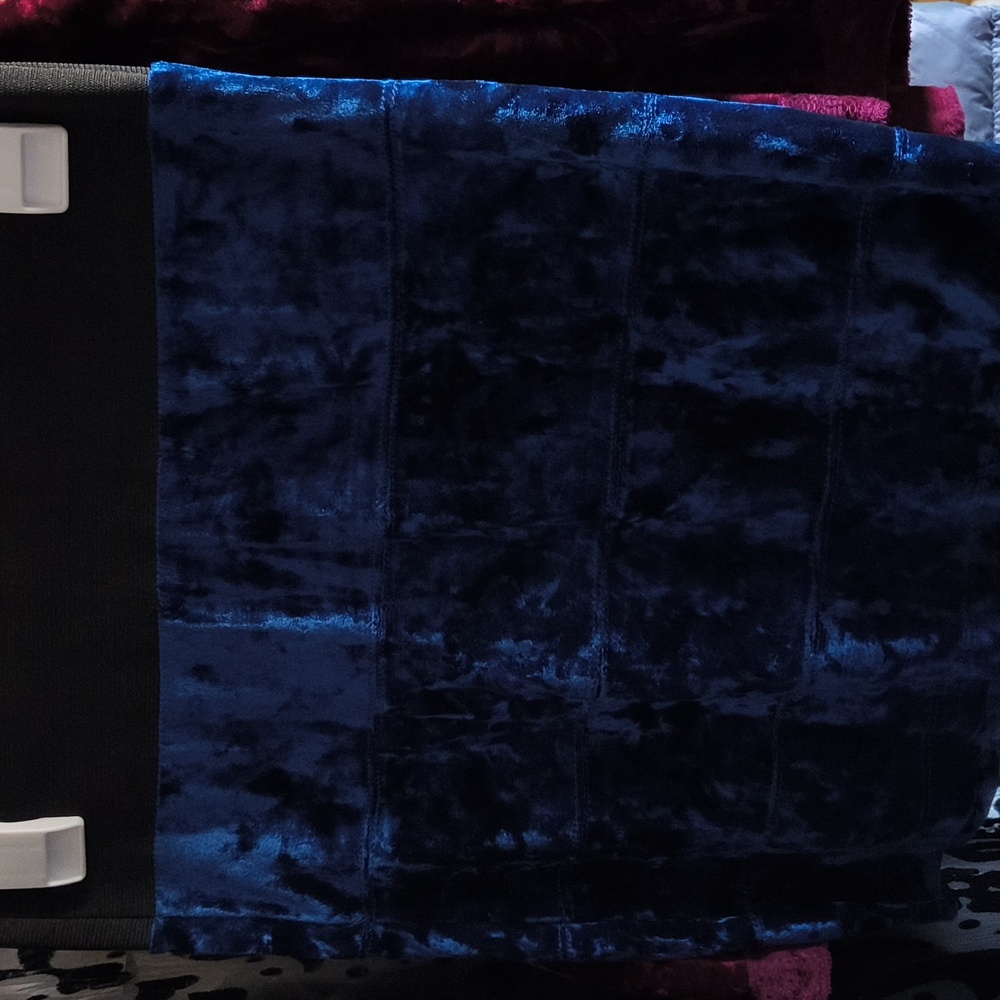 Forever 21 Velvet Blue Mini Skirt